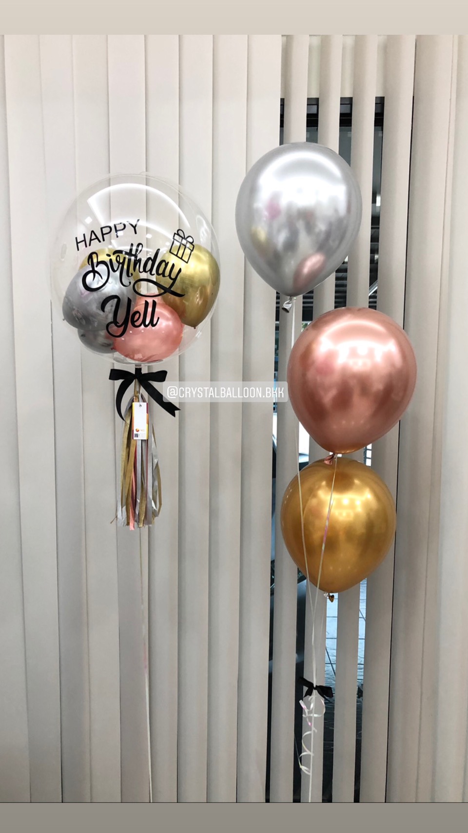 ลูกโป่ง วันเกิด Bubble USA ขนาด 24" พร้อม ช่อลูกโป่งโครเมี่ยม ช่อ 3 ลูก 1 ช่อ พร้อมตกเเต่ง สามารถเปลี่ยนสีลูกโป่ง/เปลี่ยนข้อความได้