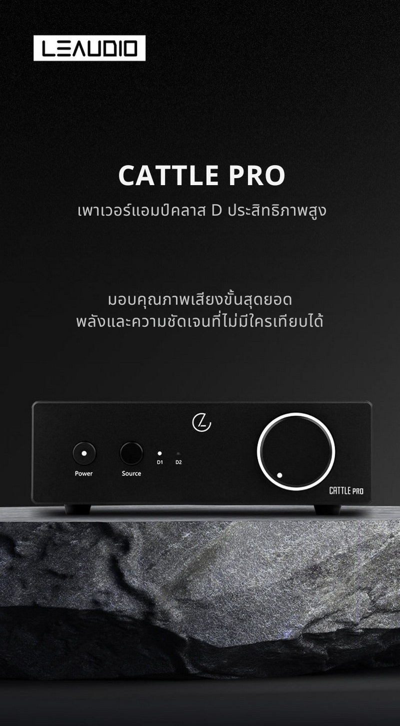 Leaudio cattlePro เพาเวอร์แอมป์คลาส D ประสิทธิภาพสูง คุณภาพเสียงขั้นสุด ประกันศูนย์ไทย