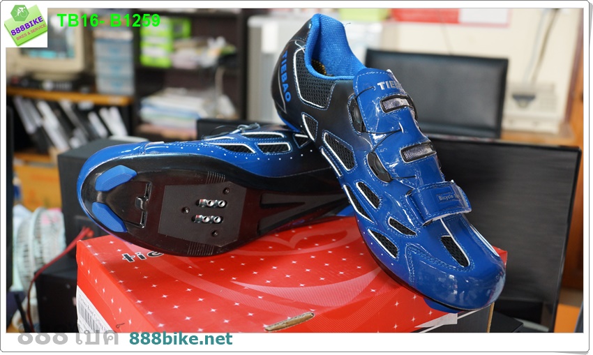 รองเท้าปั่นจักรยานเสือหมอบ/รองเท้าเสือภูเขา TIEBOA Cycling Road Shoes รุ่น TB16-B1259-1102