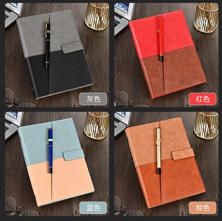 Diary A5 ปกหนังPU 2สี พร้อมปากกาหมึกเจล