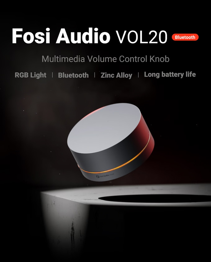 Fosi Audio VOL20 ปุ่มควบคุมระดับเสียงมัลติมีเดียผ่านบลูทูธพร้อมไฟ RGB ประกันศูนย์ไทย