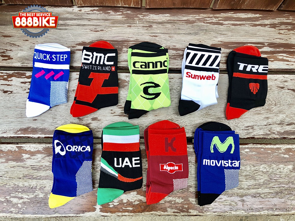 ถุงเท้าปั่นจักรยาน PROTEAM เนื้อผ้าระบายอากาศ และ ยืดหยุ่นสุง