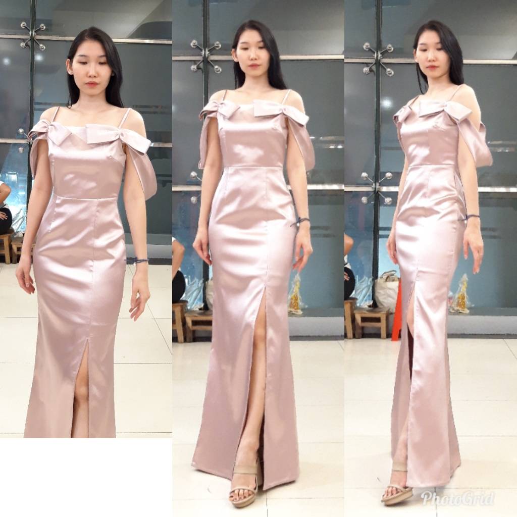 ชุดเพื่อนเจ้าสาว สีชมพู รวมแบบ ตัวอย่าง สั่งสีและแบบอื่นๆได้ เช่า 500