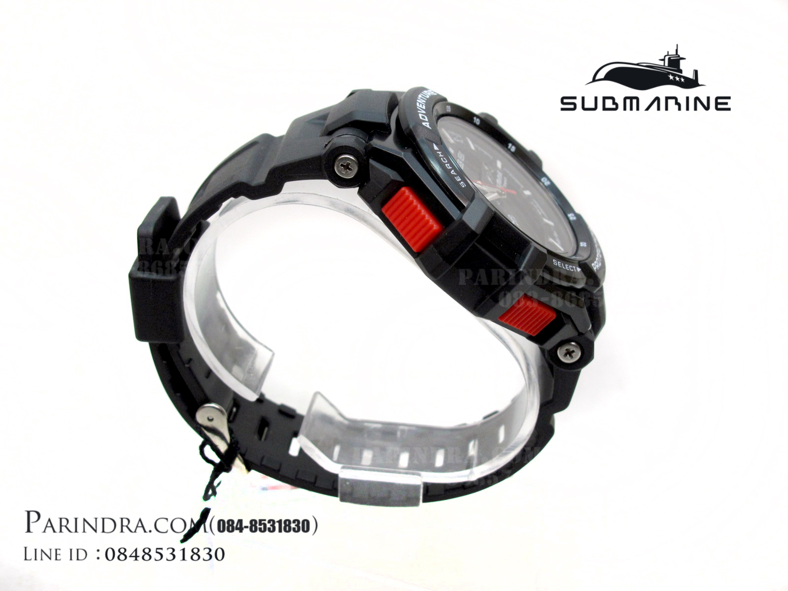 US submarine Protector รุ่น TP3135M สีดำตัดแดง พื้นดำ