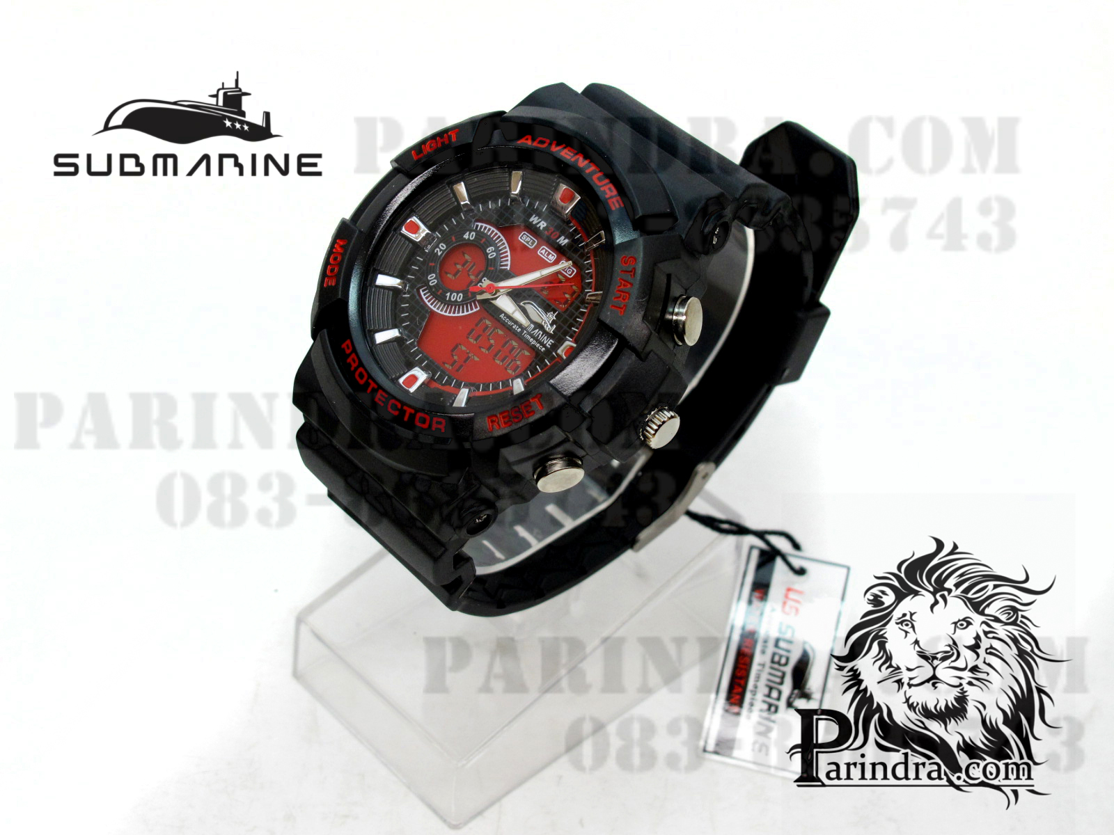 US submarine Protector รุ่น TP3147M สีดำตัดแดง