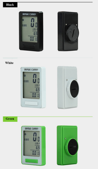 ไมล์จักรยานแบบมีสาย วัดแคลอรี่/วัดอุณหภูมิ "BASECAMP" bicycle computer, BC-971