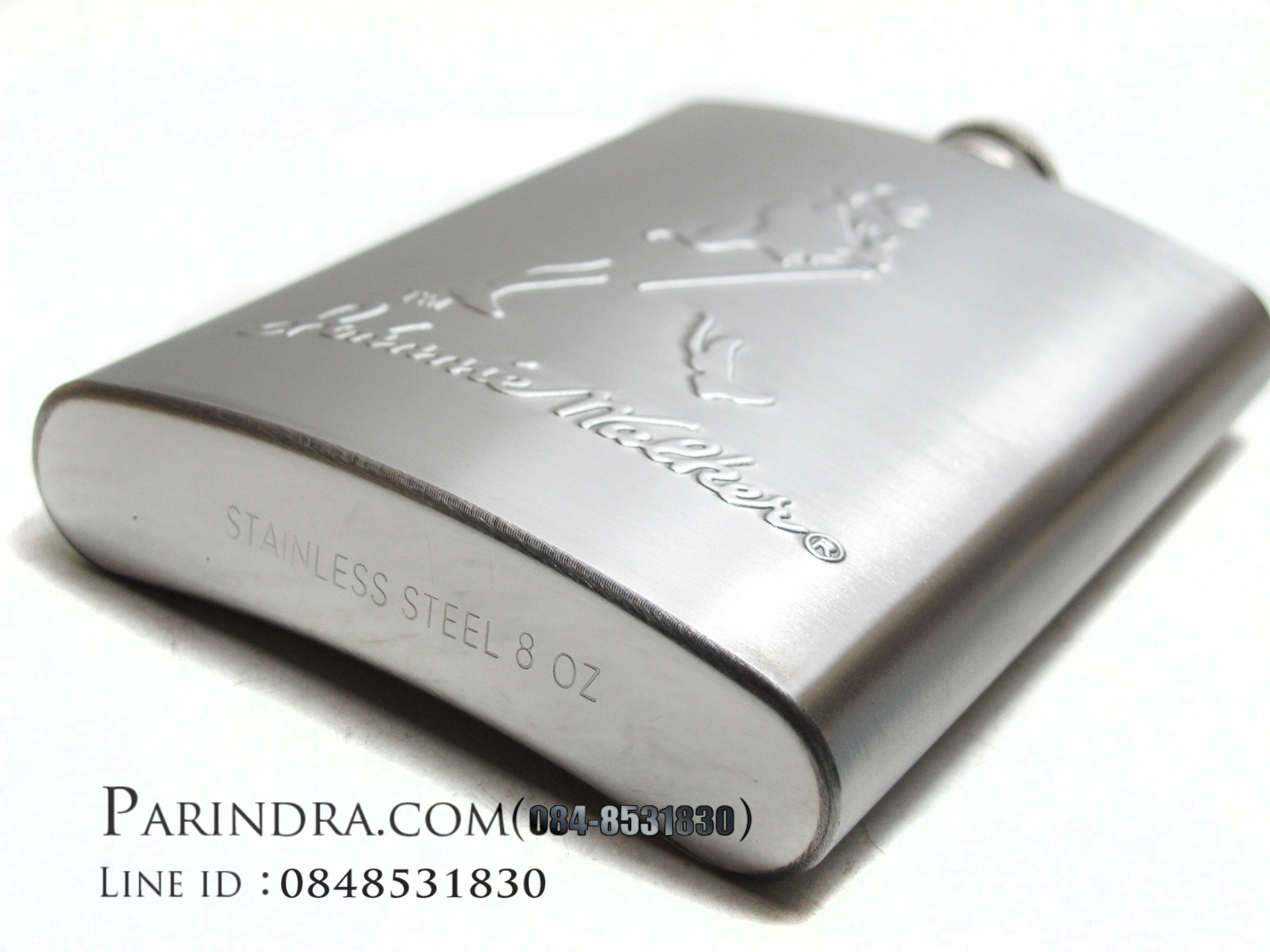 กระป่องสแตนเลส Johnnie Walker อย่างดี สำหรับพกพา บรรจุ 8 oz