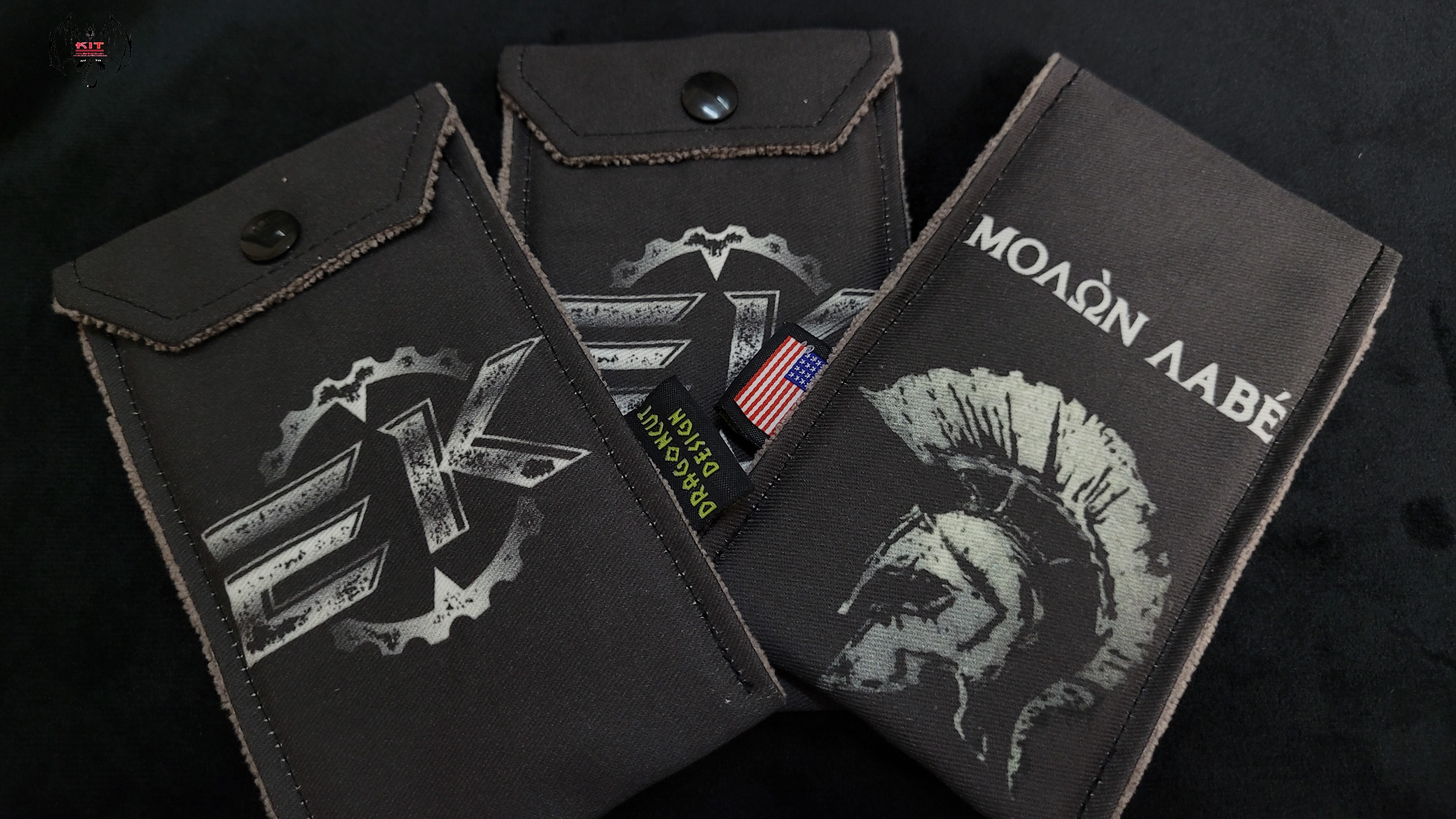 EKNIVES Knife Pouch Microfiber Lined Molon Labe Logo