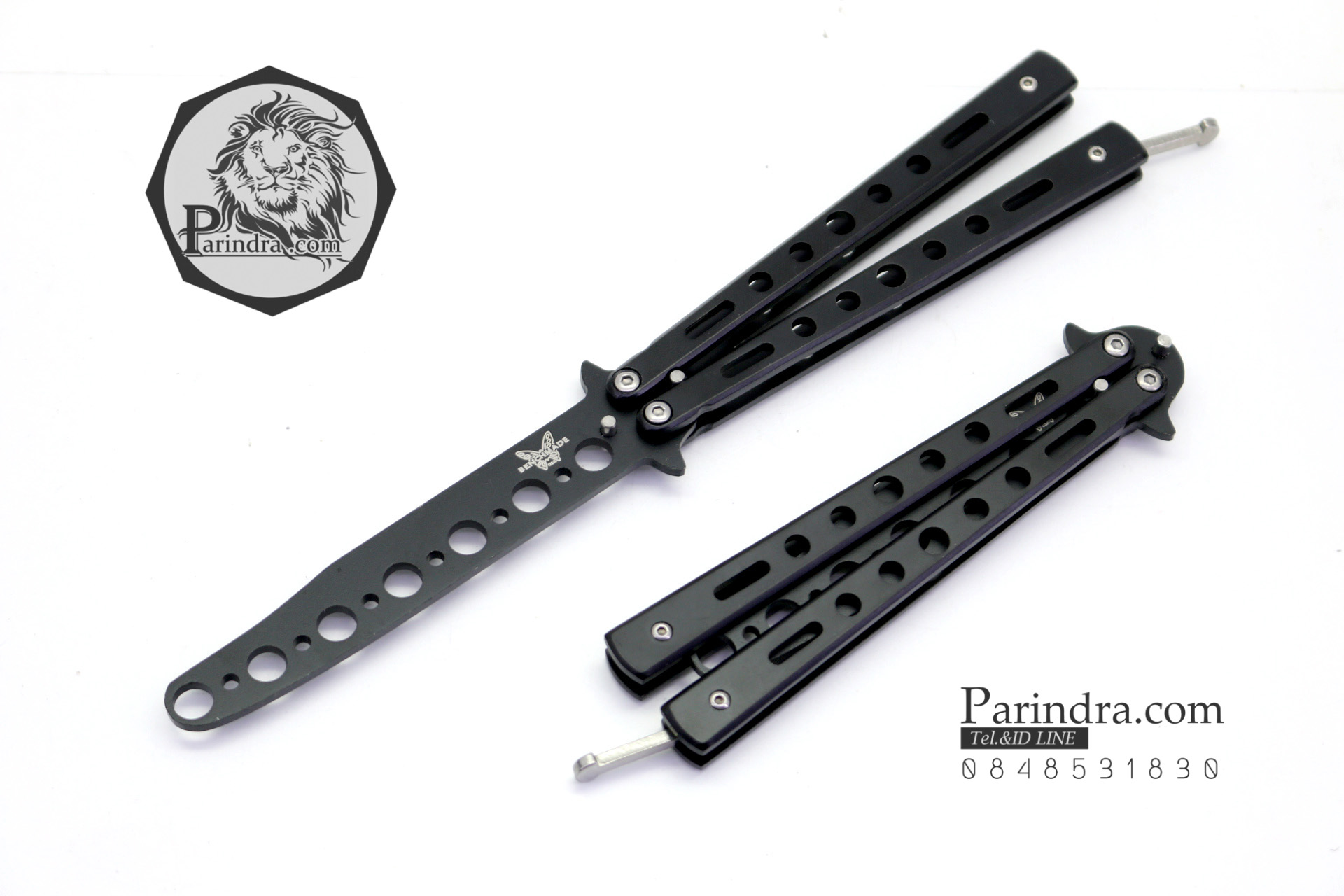 มีดบาลีซอง Benchmade Balisong มีดควง มีดปีกผีเสื้อ ไม่มีคม สำหรับการฝึกควง สีดำ ขนาด 9 นิ้ว (OEM) BLA006