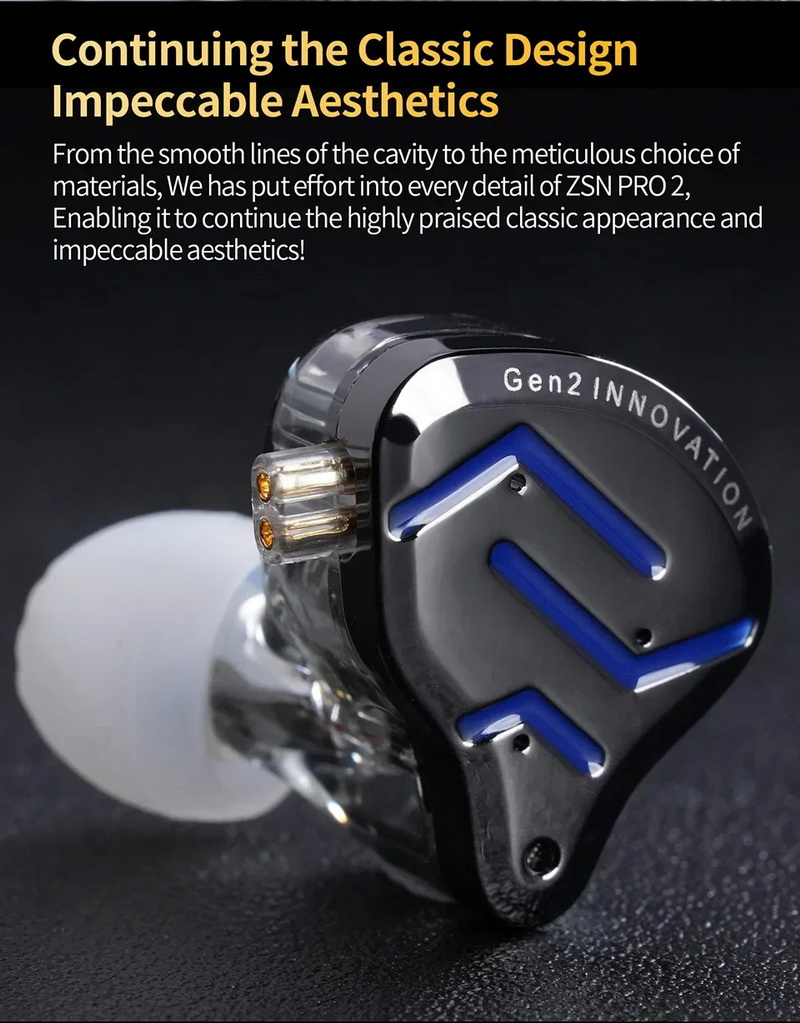 KZ ZSN Pro 2 หูฟัง Iems Hybrid 2 ไดรเวอร์ 1BA+1DD ปรับแต่งจูนเสียงระดับมืออาชีพ ประกันศูนย์ไทย
