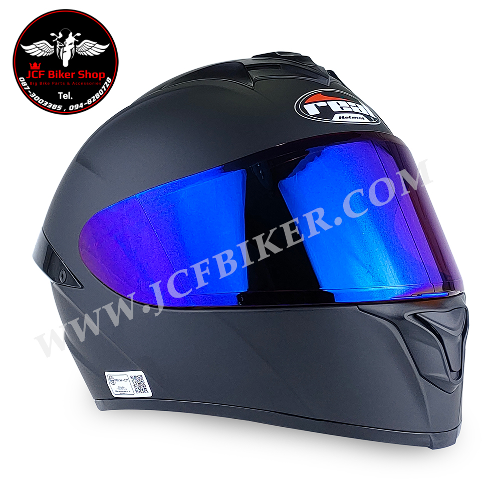 หมวกกันน็อคเต็มใบ หมวกันน็อค Real Helmets Thunder ดำด้าน