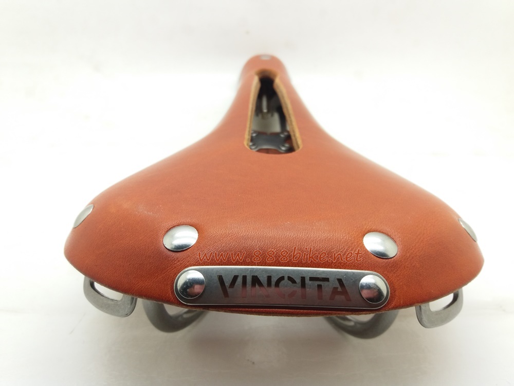 เบาะจักรยาน VINCITA SADDLE หนังแท้ ร่องกลาง, SL05-02
