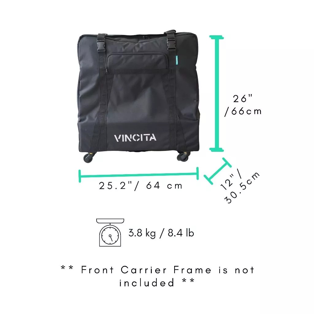 Vincita Sightseer 4.0 Travel Set - Premium Folding Bike Travel Bag (B132HX-4.0)