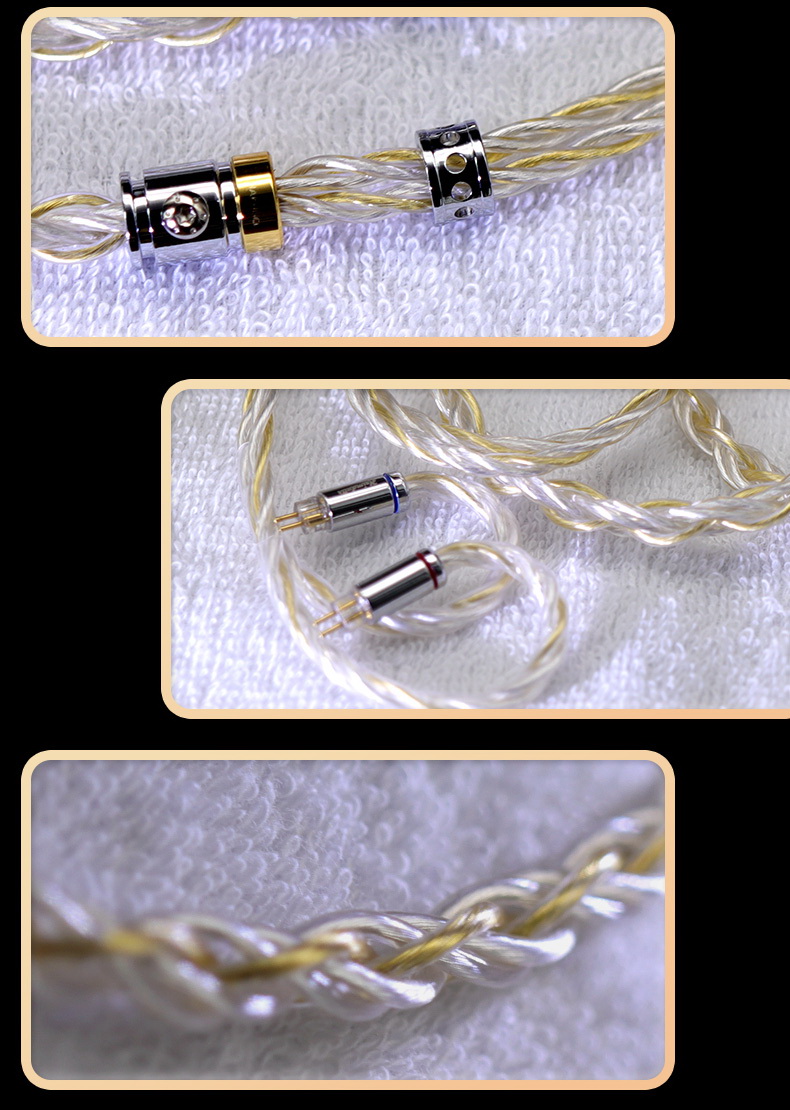 ขาย Hakugei Heimdallr สายอัพเกรดหูฟัง 6N silver ชุบทอง + 6N silver Litz