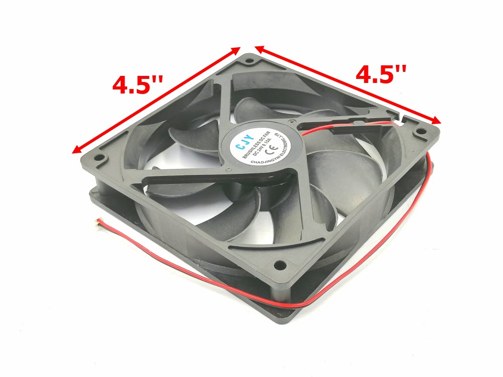 พัดลมระบายอากาศ DC 24v. ขนาด4.5"