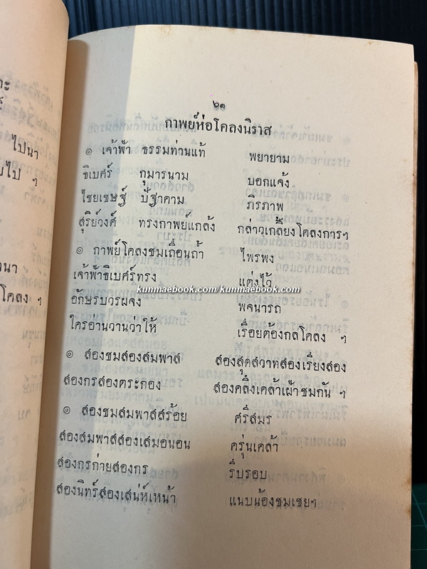ประชุมกาพย์เจ้าฟ้าธรรมธิเบศร์ / อนุสรณ์ นางบริบาลบุรี ( พ้อง ภาณววัฒน์ )