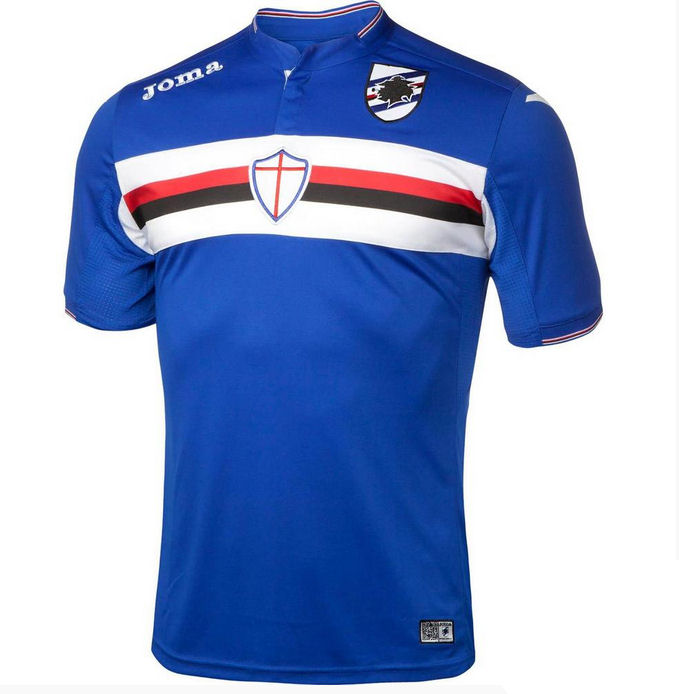 เสื้อซามพ์โดเรีย 2015 2016 ทีมเหย้าของแท้ Sampdoria Home Shirt 2015-16 Blue
