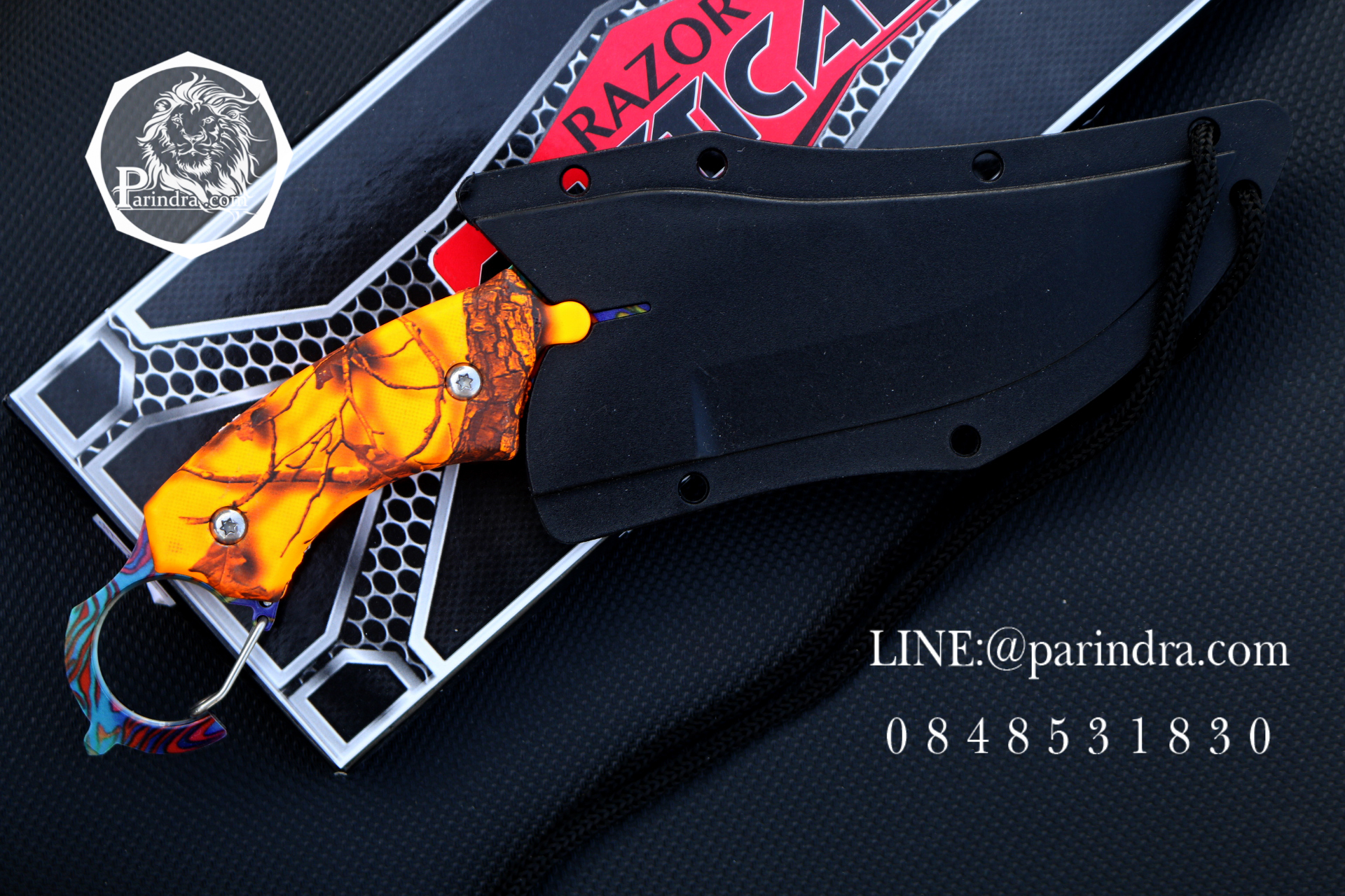 มีดคารัมบิต (Karambit) RAZOR Tactical Survival Knife Series (OEM) ใบรุ้ง คมกริบ