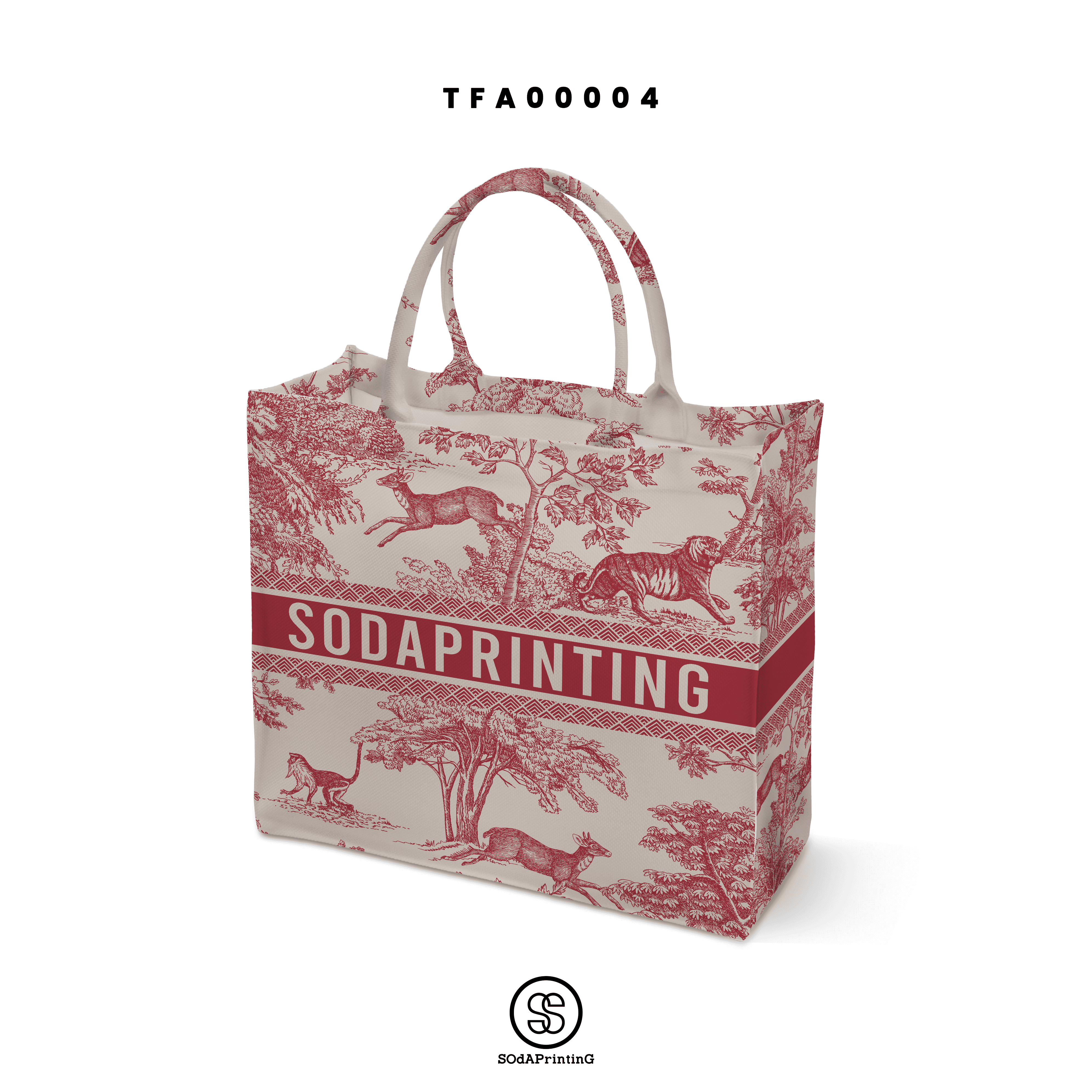 กระเป๋า Book Tote Bags ลาย FOREST รหัส TFA00004 #ใส่ชื่อได้ #SOdAbag #SOdAPrintinG #ForestCollection