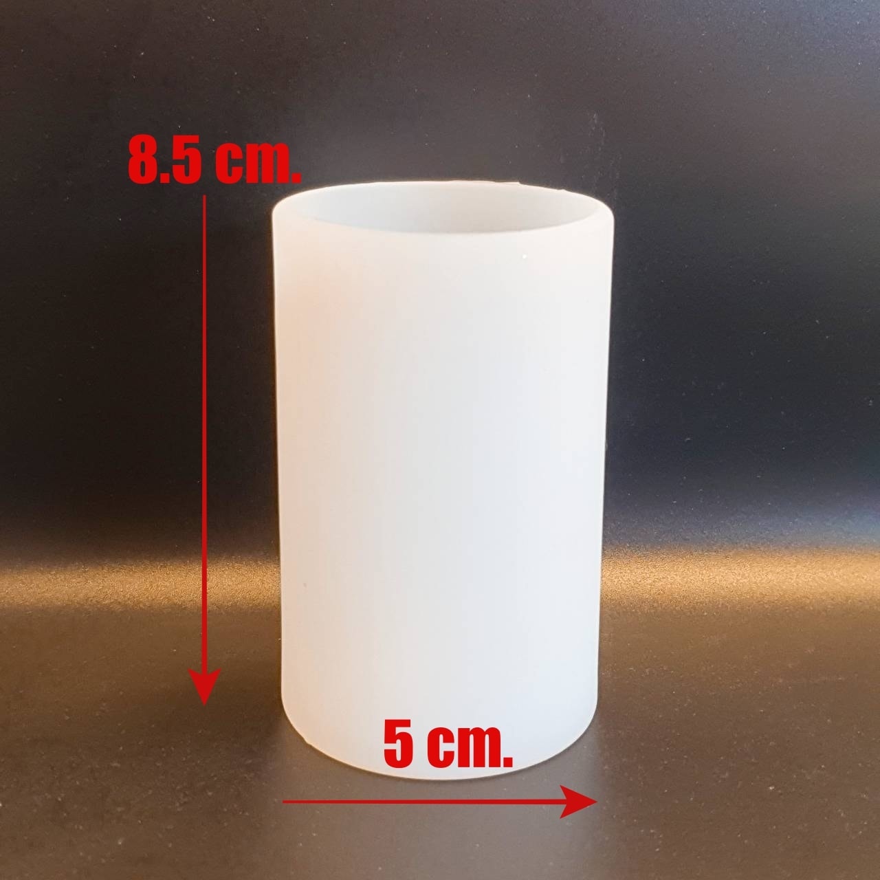 พิมพ์ซิลิโคน ทรงกระบอก ขนาด 5x8.5 cm.
