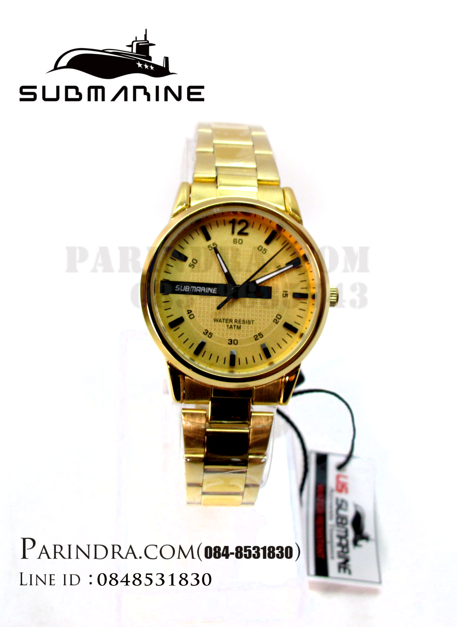 นาฬิกาคู่ US submarine รุ่น J104L-M แพคคู่ สีทองล้วน