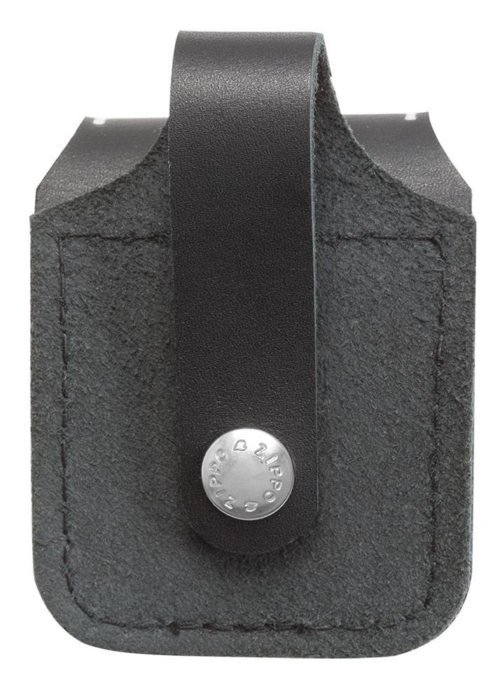 กระเป๋าหนังใส่ไฟแช็ค Zippo แท้ - Genuine Zippo LPLBK, Black Leather Lighter Pouch with Loop แบบคลิปห่วง