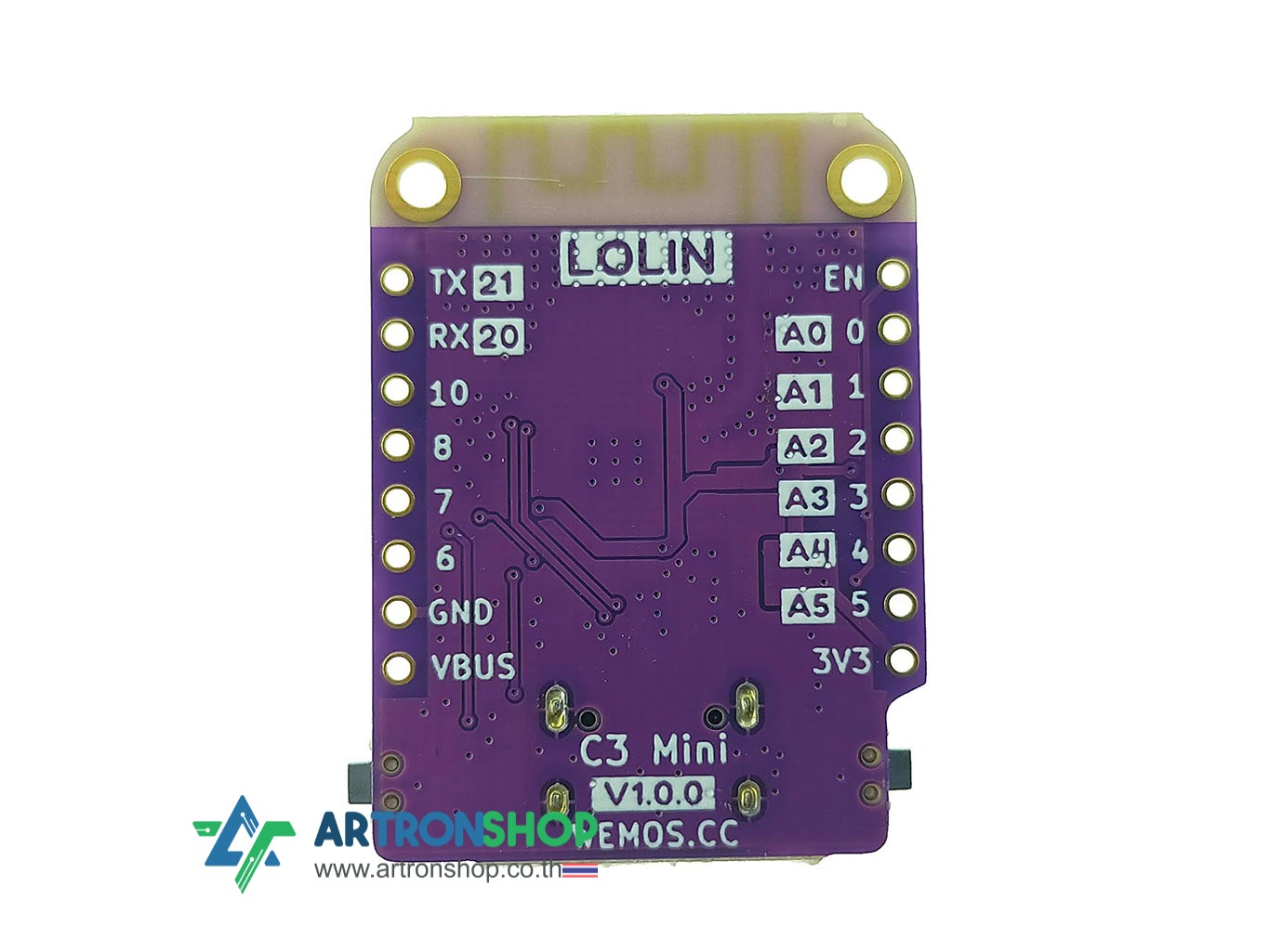 LOLIN C3 Mini V1.0.0 บอร์ดพัฒนา ESP32-C3