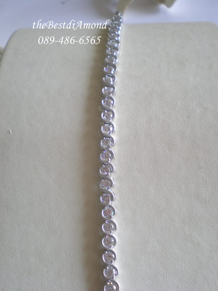 +++CL008RD-B+++สร้อยข้อมือเพชรรอบวงแบบกรอบตัวS+++เรียบ หรูหรา โชว์เพชรสุดๆๆ ดูดีมีระดับมาก อยู่ได้นานไม่ล้าสมัย งานเรียบร้อยมากๆๆๆ