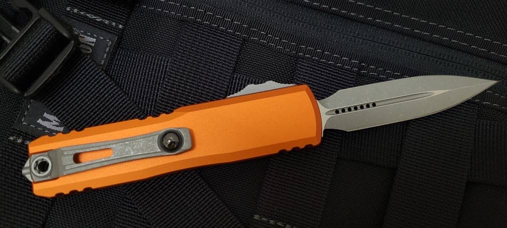 Microtech UTX-85 Gen IV w/ Orange Handle & Apocalyptic D/E M390MK