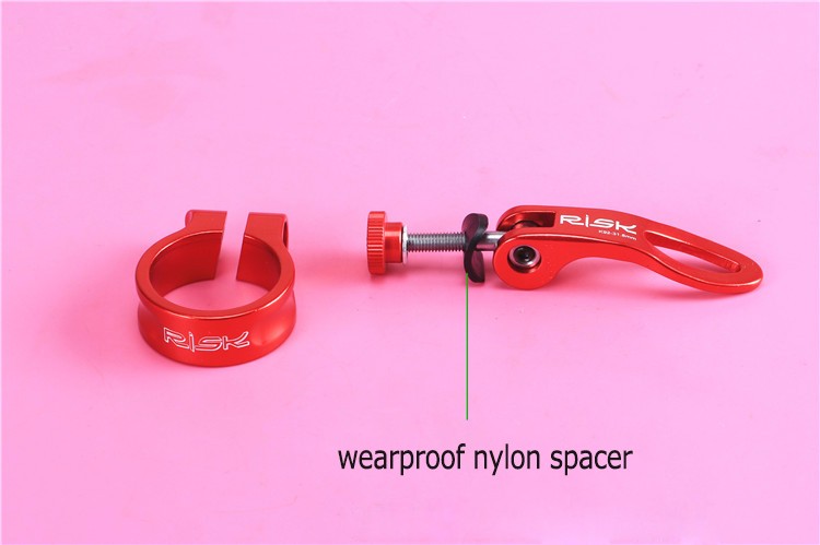รัดหลักอาน RISK alloy Quick release seatPOST clamps 31.8,34.9mm. ,K92 แบบปลดเร็ว