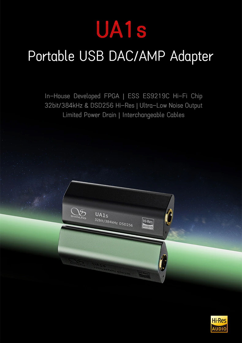 ขาย Shanling UA1s USB DAC/AMP พกพาสำหรับมือถือ,คอมพิวเตอร์ ประกันศูนย์ไทย
