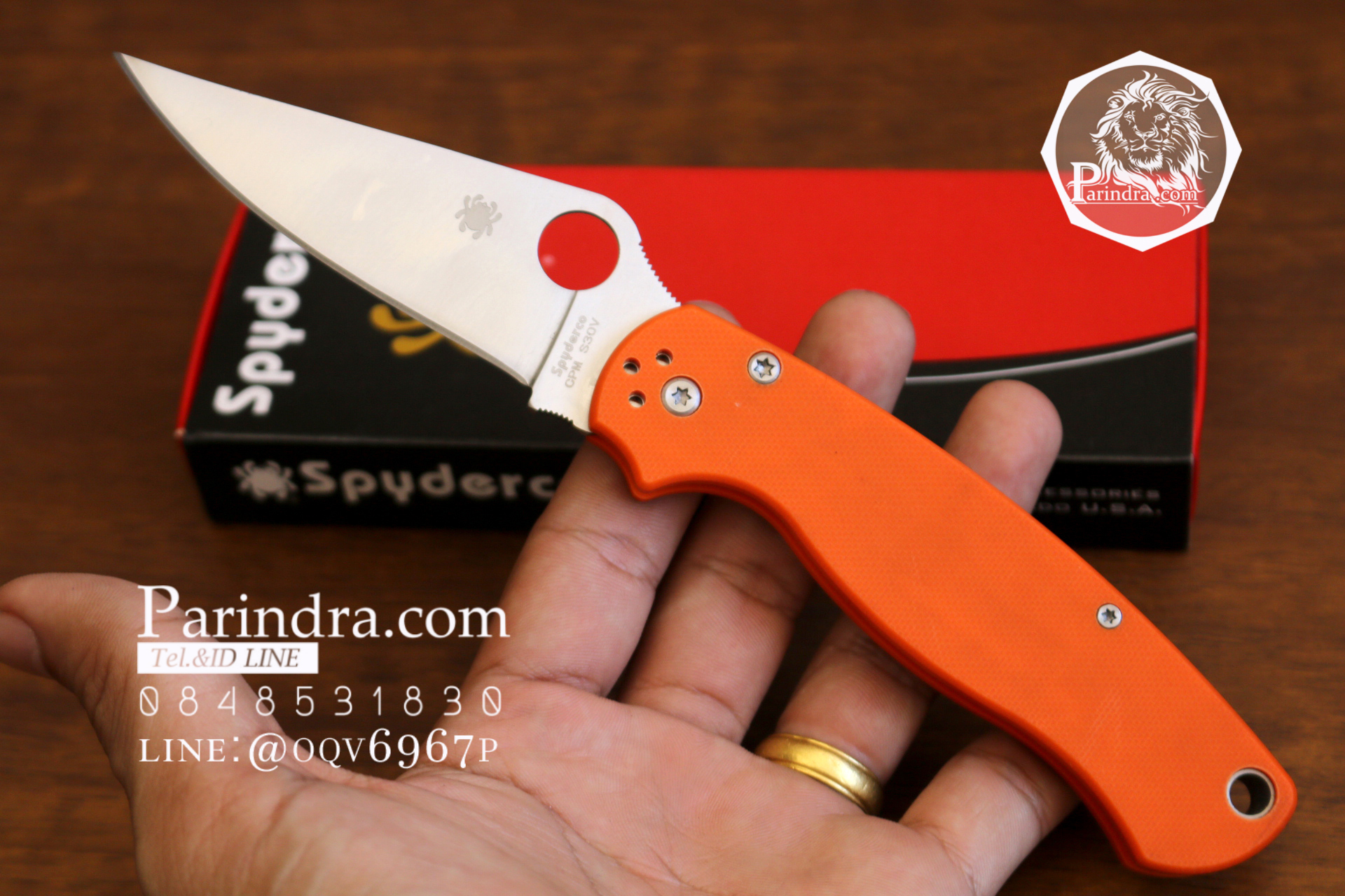 มีดพับ Spyderco รุ่น Paramilitary 2 ด้าม G10 สีส้ม ขนาด 8 นิ้ว (OEM) A+