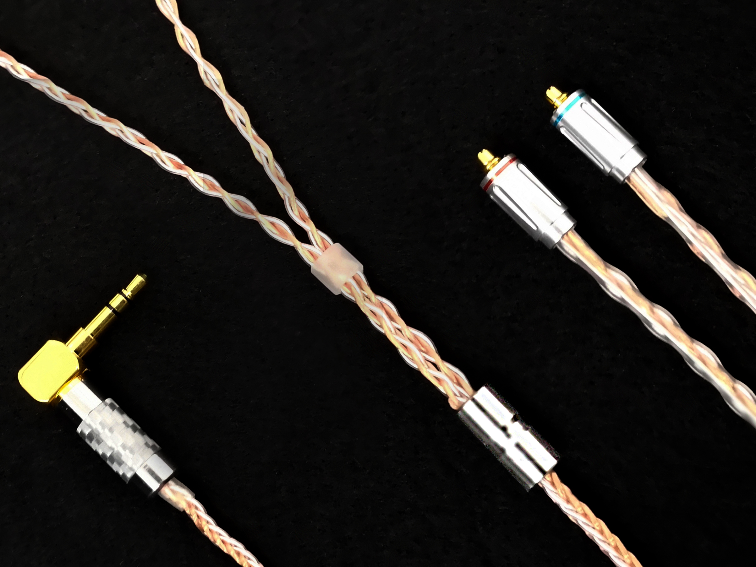 ขาย สาย Audbos MMCX สายทองแดงชุบเงินละเอียด 8แกน (96 x 0.04)