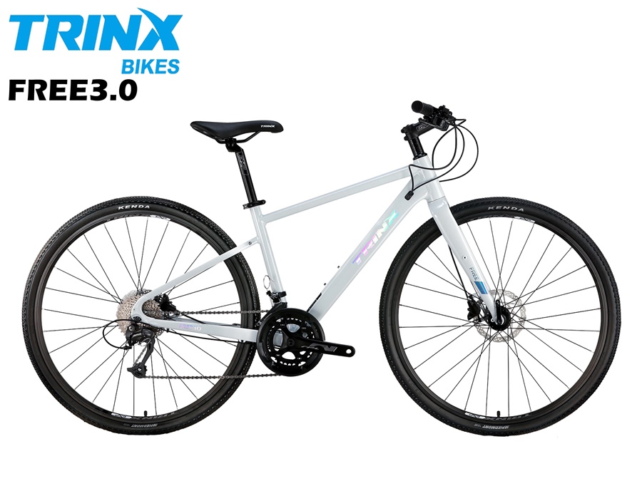 จักรยานไฮบริด TRINX FREE 3.0 HYBRID BICYCLE, ล้อ 700C เกียร์ 18สปีด เฟรมอลู NEW2023
