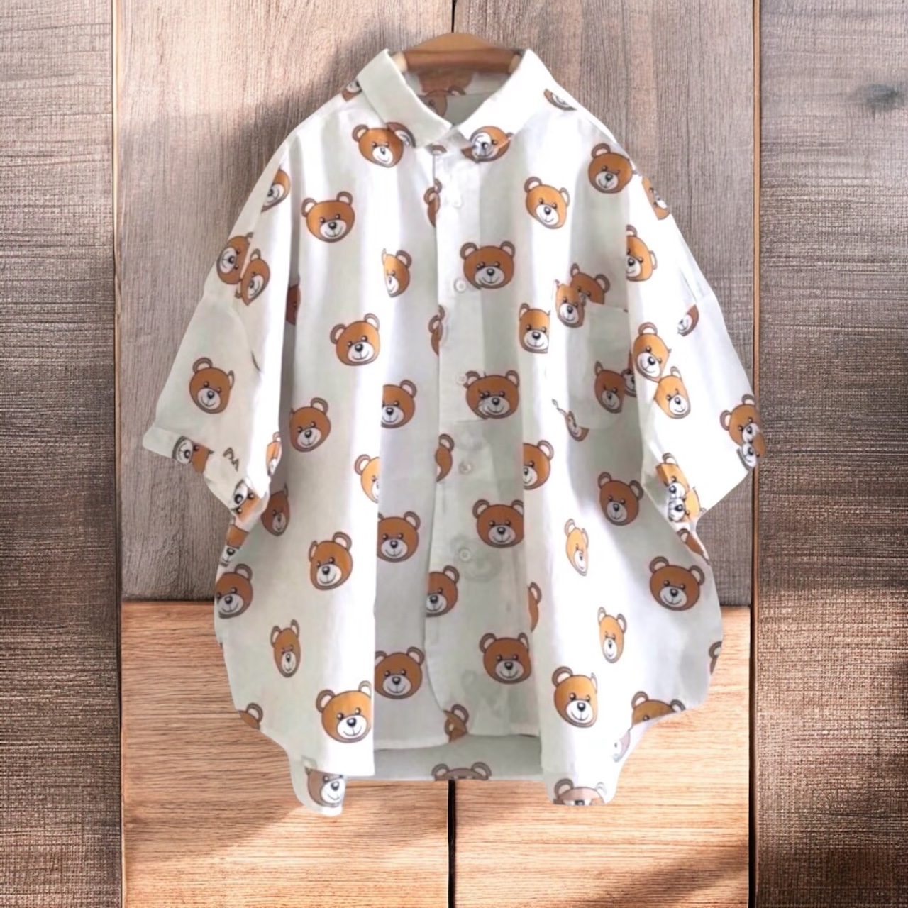 เสื้อผ้าคอตตอนลายหมี