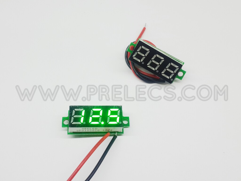 Voltmeter 0.28นิ้ว สีเขียว