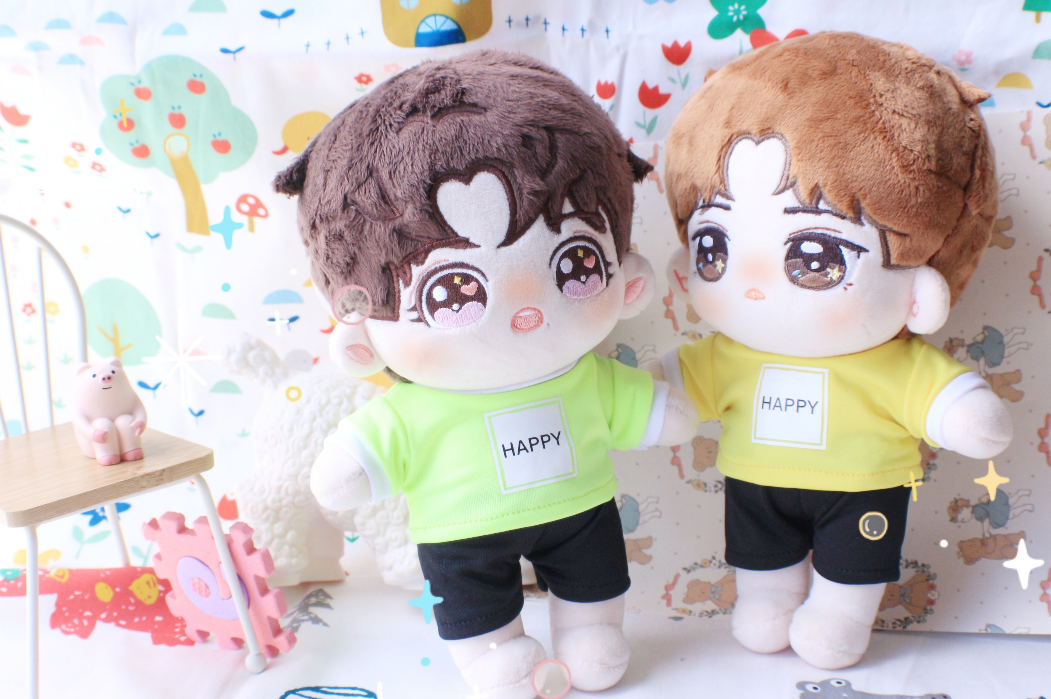 ชุดตุ๊กตา ป๋อจ้าน จากรายการ Happy Camp (15,20 cm.)