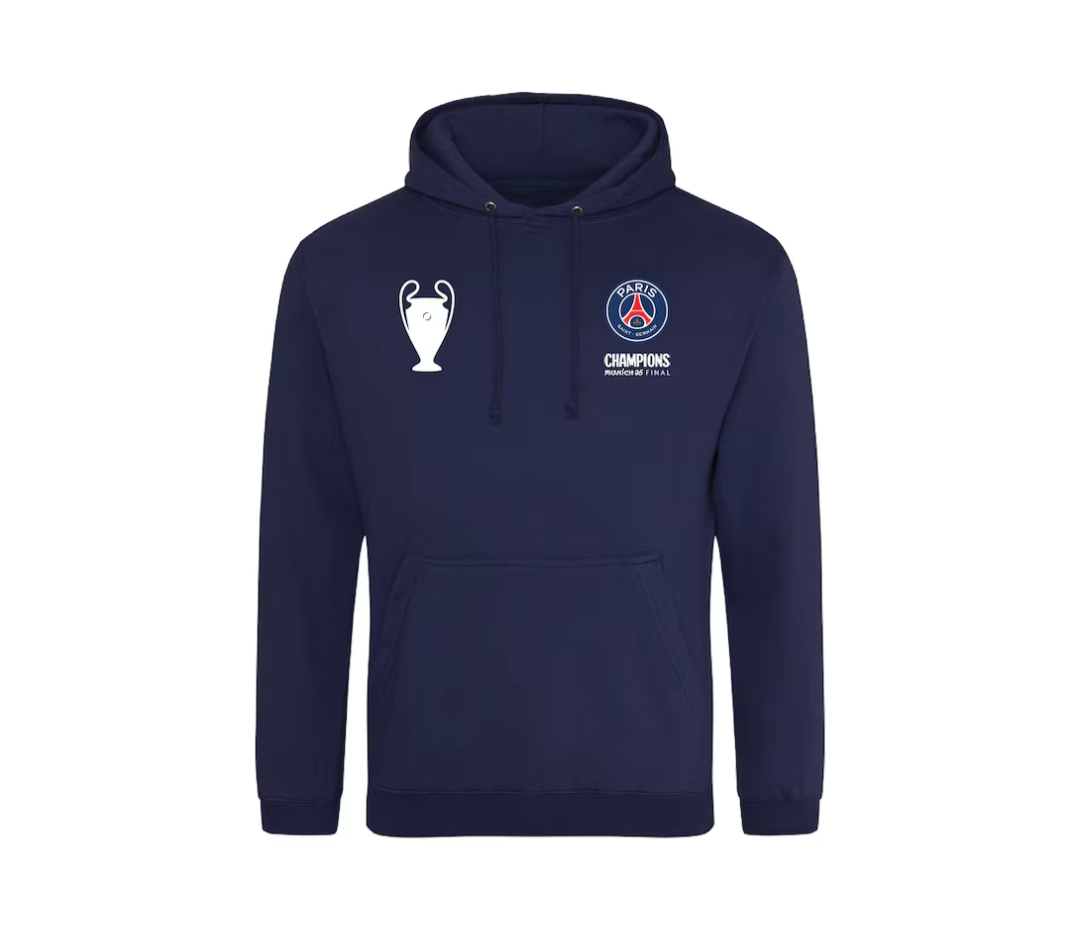 เสื้อฮู้ด PSG UCL Champions 2025 สีกรมท่าของแท้
