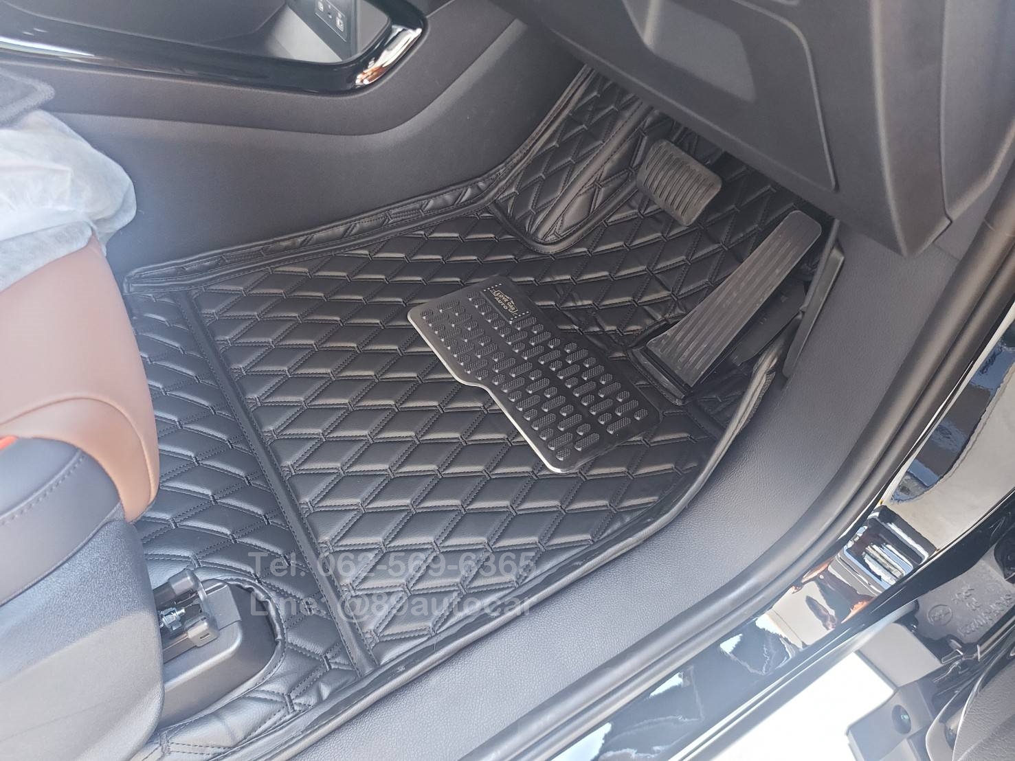 พรมรถยนต์ BYD Sealion 6 (บีวายดี ซีไลอ้อนหก) ปูพรม VVIP ด้ายคู่ สีดำด้ายดำ เต็มคัน