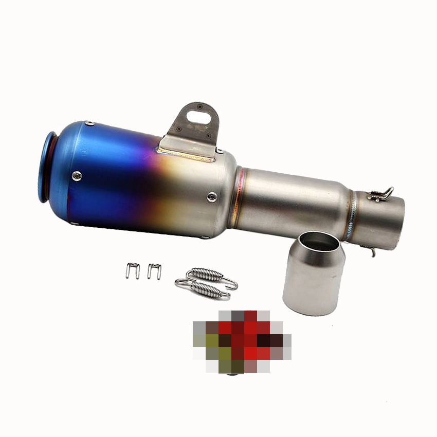 ปลายท่อสูตร ปลายท่อแต่ง Akrapovic สวมคอ 2 นิ้ว สีเทไท