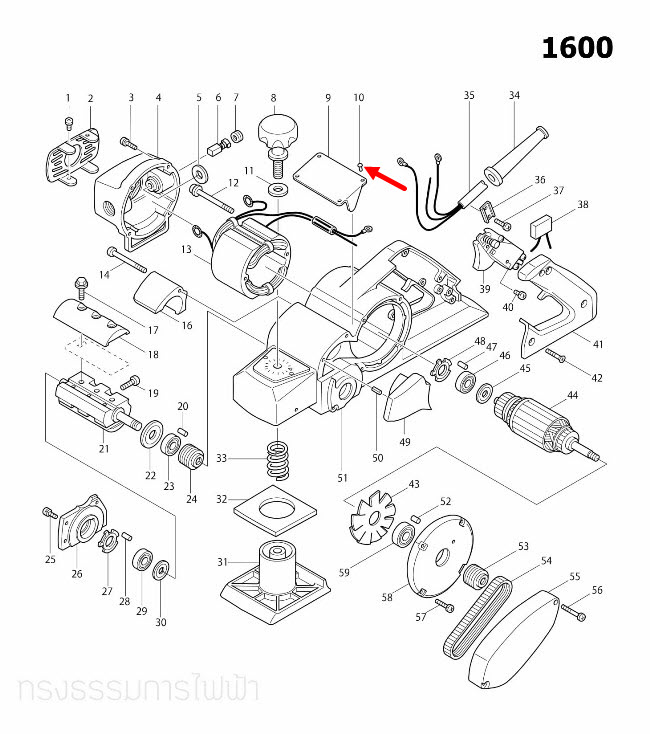 RIVET 0.5 Makita มากีต้า HM1201, 1100, 1600, 1804N, 1805N, 2414, 5103N, 5201N, 5401N, 5700, 5900B, 6401, 9401 Pn.953106-2 (แท้) ##