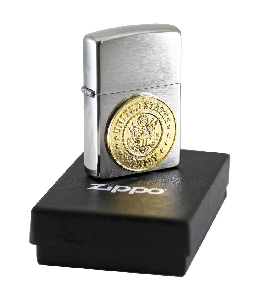 ไฟแช็ค Zippo แท้ กองทัพสหรัฐอเมริกา " Zippo 280ARM, United States Army Emblem " แท้นำเข้า 100%