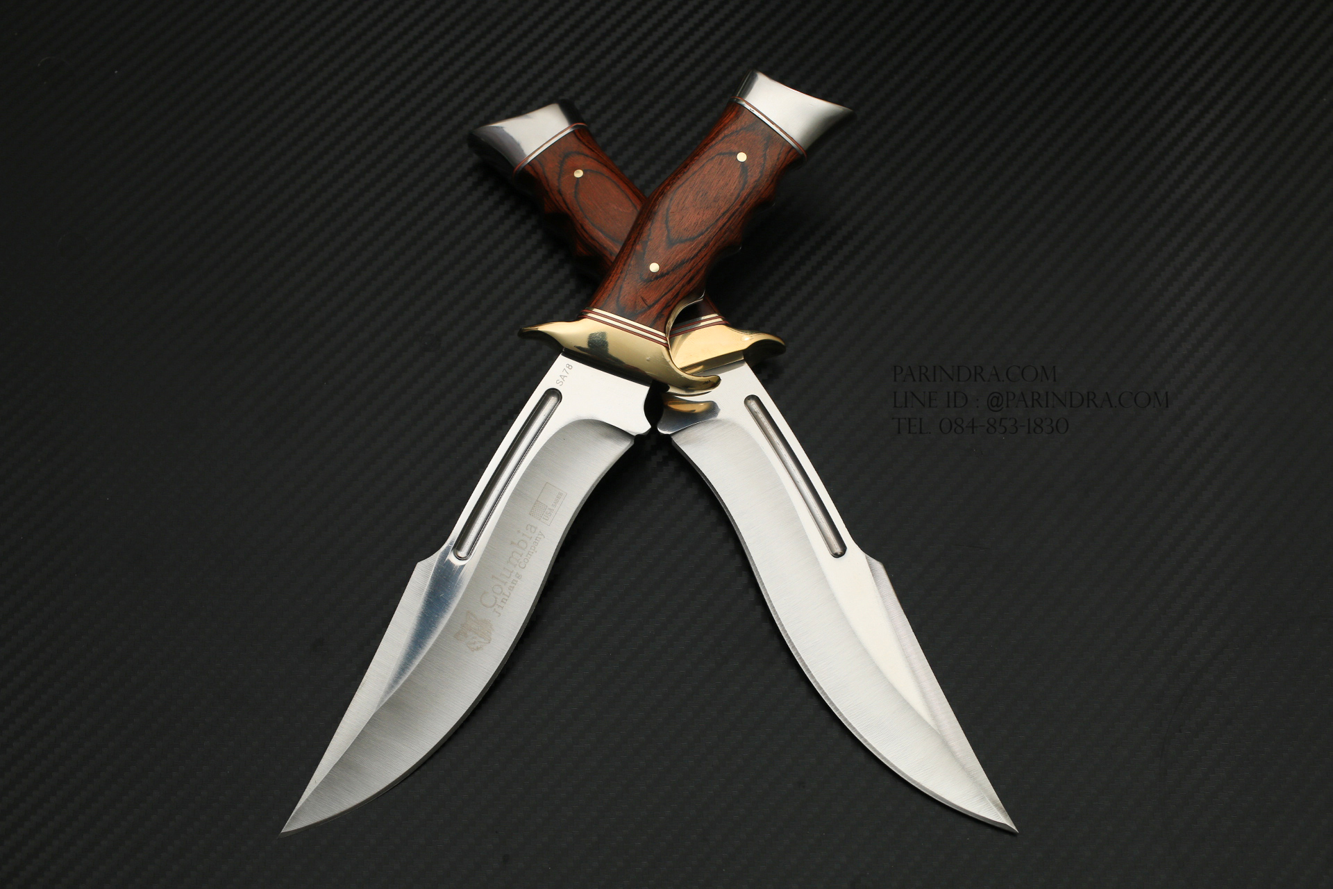 มีดเดินป่า COLUMBIA รุ่น SA78 ด้ามไม้ ทรงใบมีดสวย (ยอดนิยม)