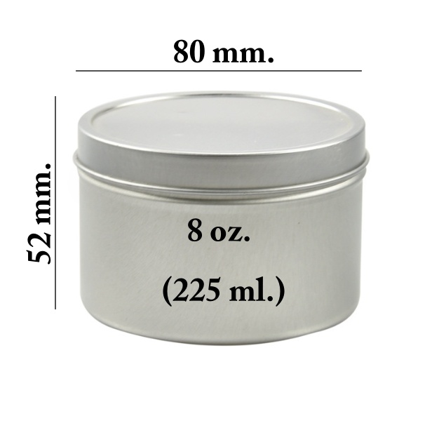 กระปุกอลูมิเนียมขนาด 8 oz. (225 ml.) ฝาแบบกด