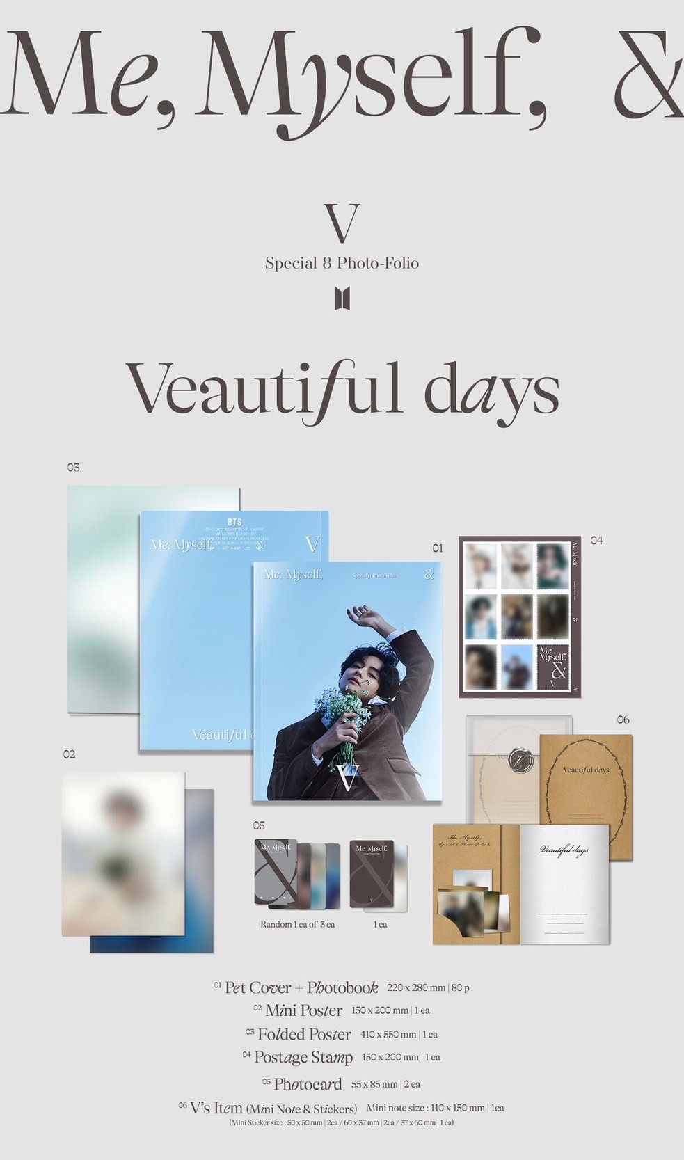 PRE. Me, Myself, and V ‘Veautiful Days’ Special 8 Photo-Folio - นำเข้า 14-25วัน -