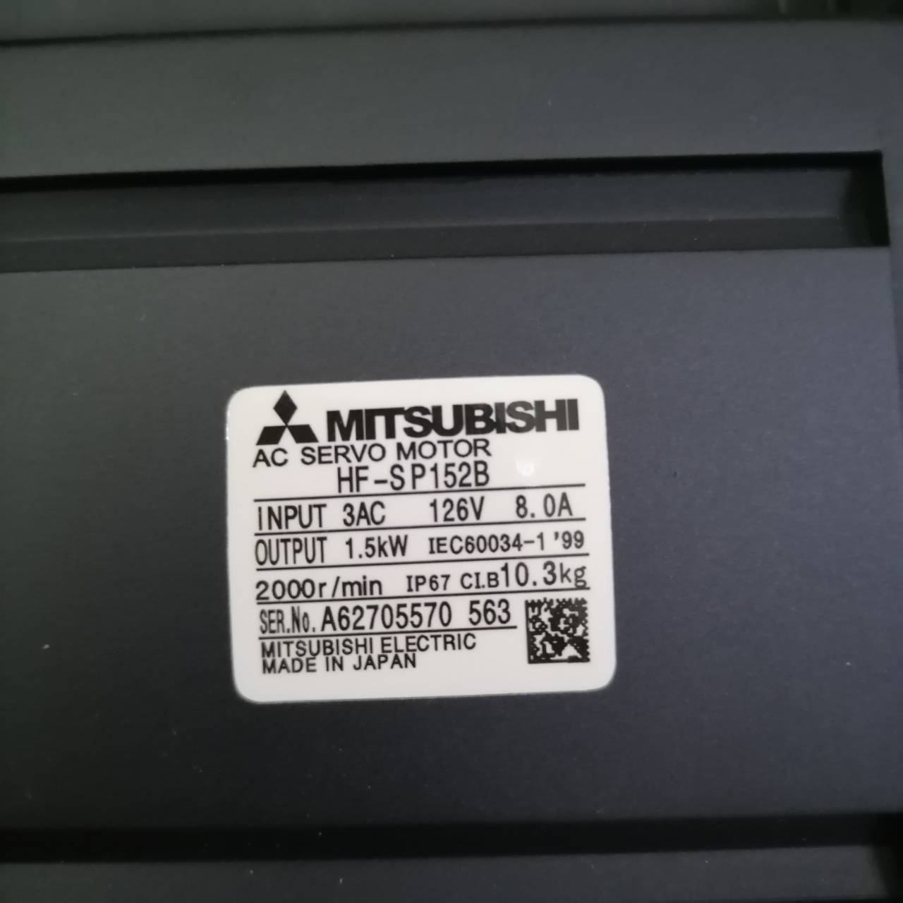 HF-SP152B SERVO MOTOR “ MITSUBISHI ”