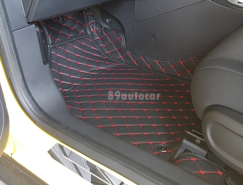 MG3 ปูพรม6D สีดำด้ายแดง เต็มคัน