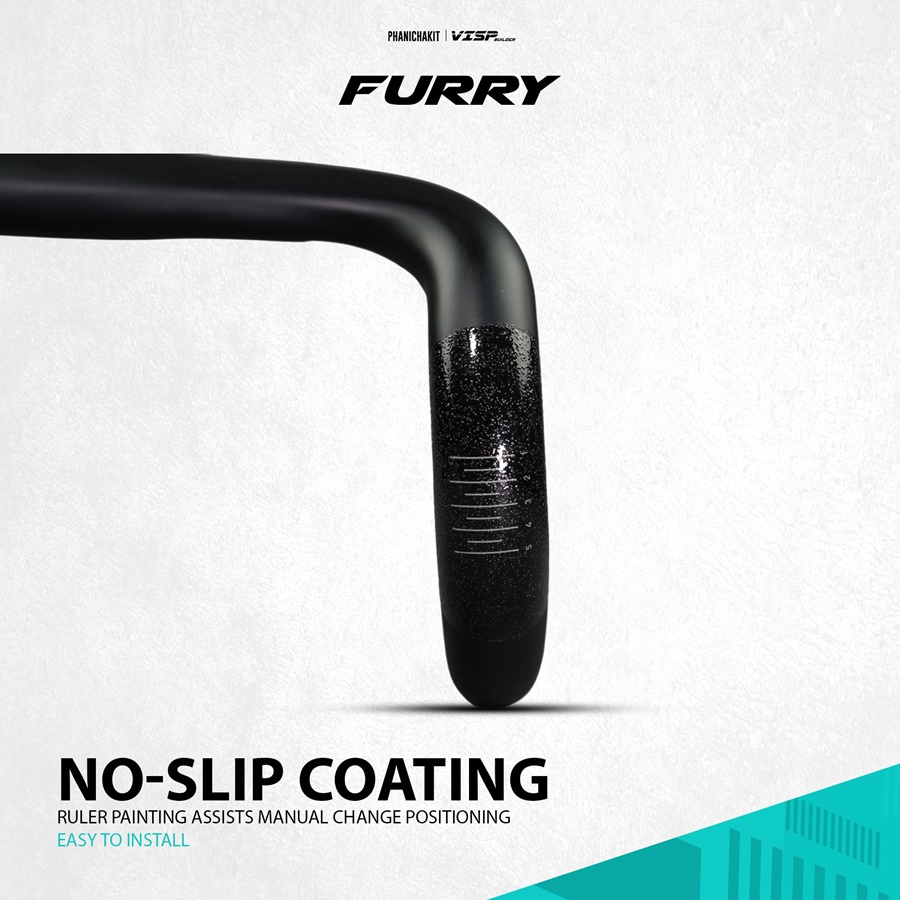 แฮนด์เสือหมอบคาร์บอน อินทิเกรตรุ่น FURRY จากแบรนด์ VISP BUILDER Road Bike Handlebar Integrated มีช่องสำหรับรองรับระบบ Di2 NEW2024