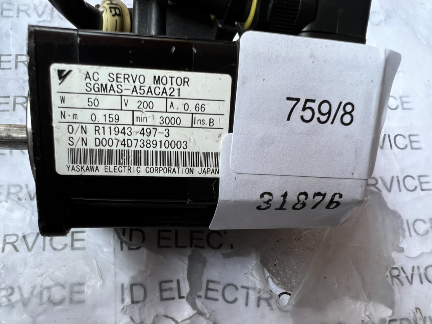 SGMAS-A5ACA21 SERVO MOTOR " YASKAWA "