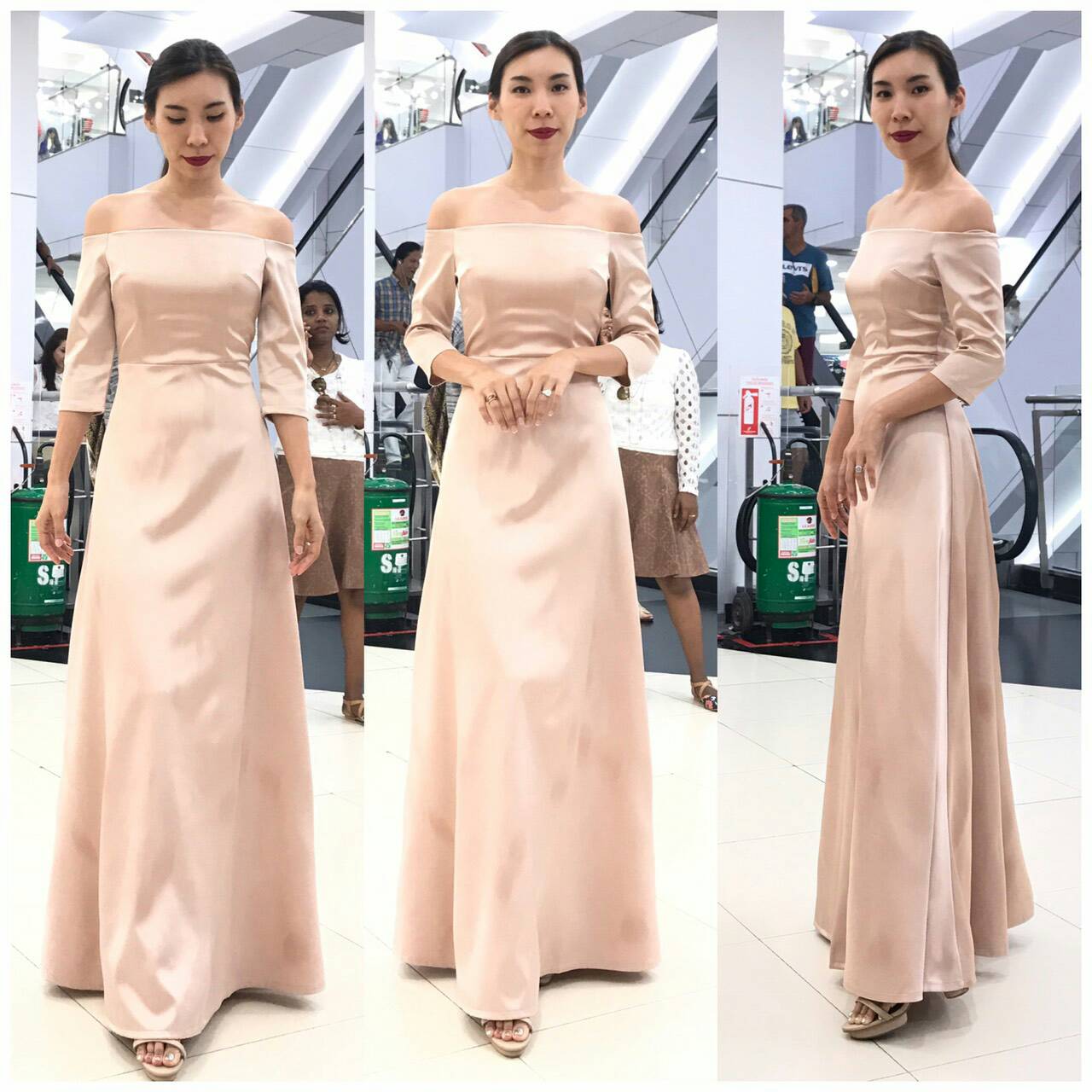 ชุดเพื่อนเจ้าสาว สีชมพู รวมแบบ ตัวอย่าง สั่งสีและแบบอื่นๆได้ เช่า 500